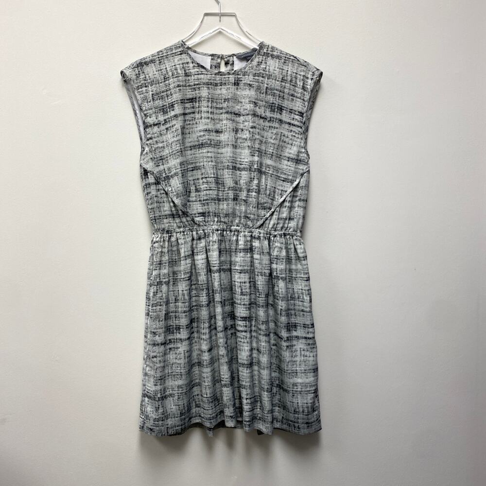 A/X Armani Exchange Gray Print Open Back Dress Sz 6